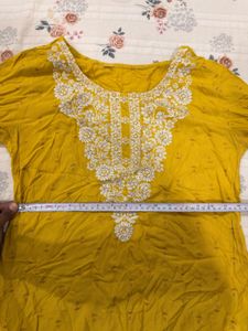 3 piece Kurta set- Yellow