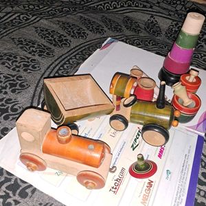 Lot of Vintage Wooden Toy