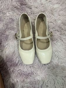 Cream Mary Jane Style Flats