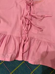 Pretty Pink Peplum Top