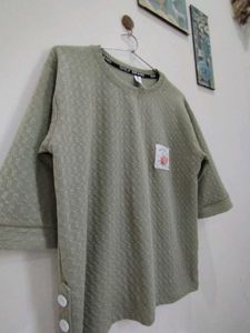 Olive Green Casual Top🌟🎀