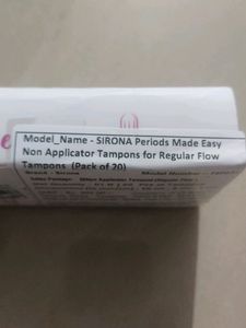 Periods Made Easy Non Applicator Tampons