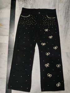 Sparkly Black Wide Leg Pants🫶🏻