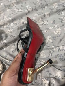 Strappy Square Toe Heels