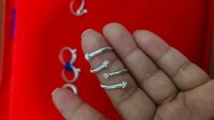 pure silver toe rings