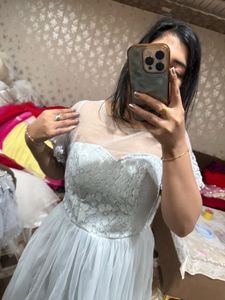 Light Blue Tulle Embellished Dress🎀❤️🦋