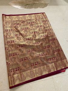 Pure silk saree replica elegant Red &amp; Gold