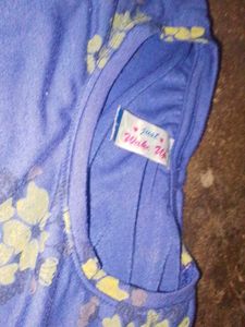 Blue Floral Print Kurta