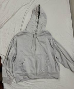 Comfortable Grey Zip-Up Yeezy Hoodie