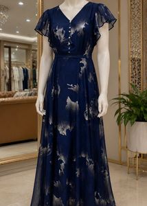 Elegant Navy Blue Gown dress