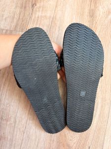 Stylish Black Woven Flat Sandals
