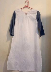 Women's White Printed Kurta