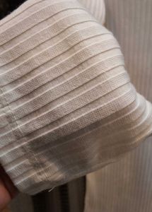 women off-white ribbed bodycon dress
