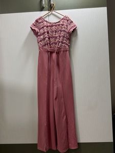 Sparkling Pink Jumpsuit with Belt