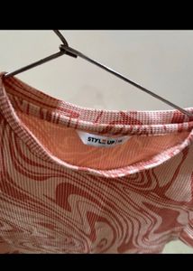 SALE 2 Trendy Tops - Teal Polo &amp; Swirl Print Tee