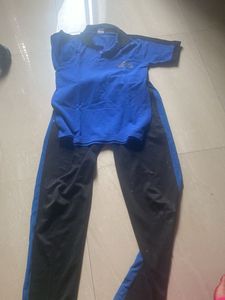 girls uniform  Blue & Black Tracksuit Set