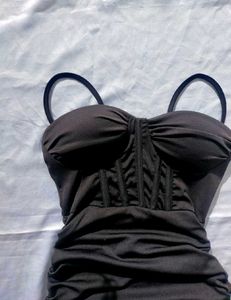 Black corset Mini Dress