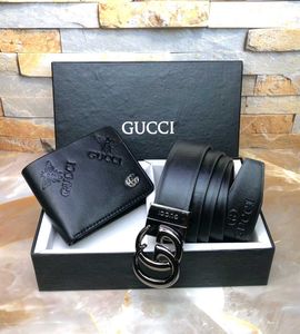 Gucci Belt Wallet Combo Set
