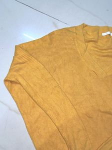 Cozy Mustard Knit Sweater
