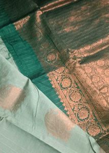 Elegant Ethnic Benarasi Silk Saree Green 💚