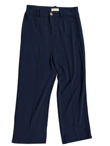 Navy Blue Wide Leg Trousers