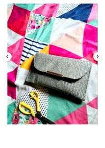 Sparkly Teal Clutch Bag+ golden bengals