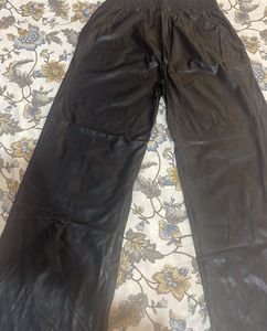 Wide-leg Faux Leather Pants