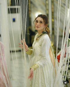 Elegant White Kurta Set with Gold Embroidery