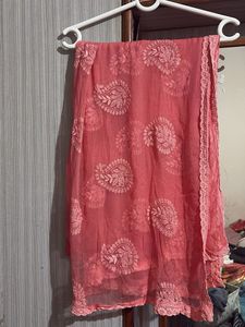 Elegant Pink Chiffon Dupatta