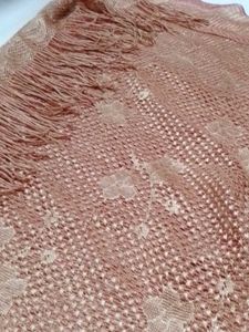 Elegant Lace Dupatta with Fringe