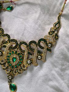 Green &amp; Gold Statement Jewelry Set