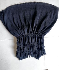 Smocked Black Tube Top