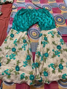 Embroidered Net Kurta