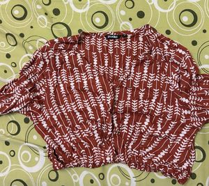 Chic Printed Rust Top