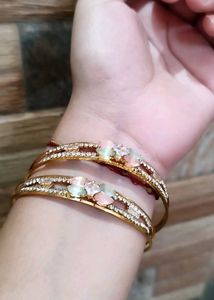 Fancy Gold Plated Women Bracelet Bangles