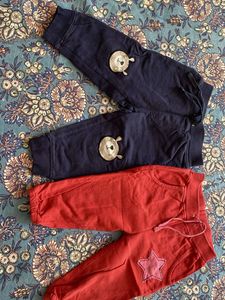 Set of 2 - Red &amp; Blue Joggers with Star n Bear