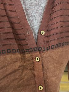 Maroon Ombre Button-Up Kurta🧶