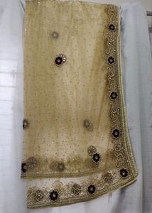 Lehenga Choli Dupatta Set - Maroon Velvet