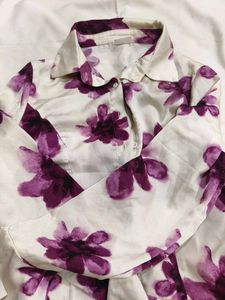 Floral Print Button-Up Shirt