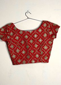 Red Embroidered Blouse