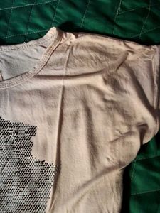 Rose Print Top with Lace Detail
