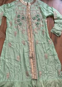Light Green Embroidered Kurta Set