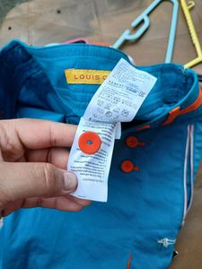 Blue Skirt with Orange Accents