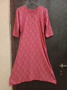 Charming Pink Printed Kurta