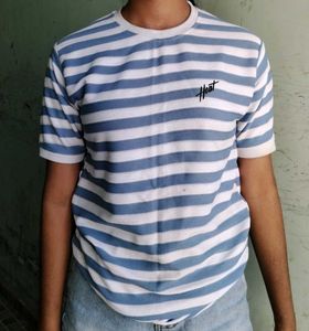 Blue & White Striped T-Shirt