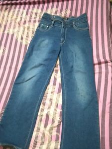 Straight Fit Blue Jeans