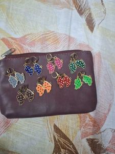 Cute Butterfly Dangle Earrings(Packof 8)