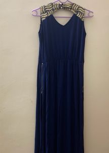 Sleeveless Front And Side Open Dress For Women