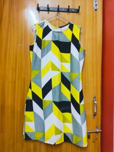 Abstract Print Bodycon Dress