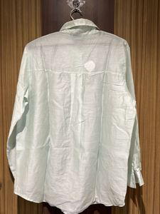 Elegant Sea Green Button-Up Shirt